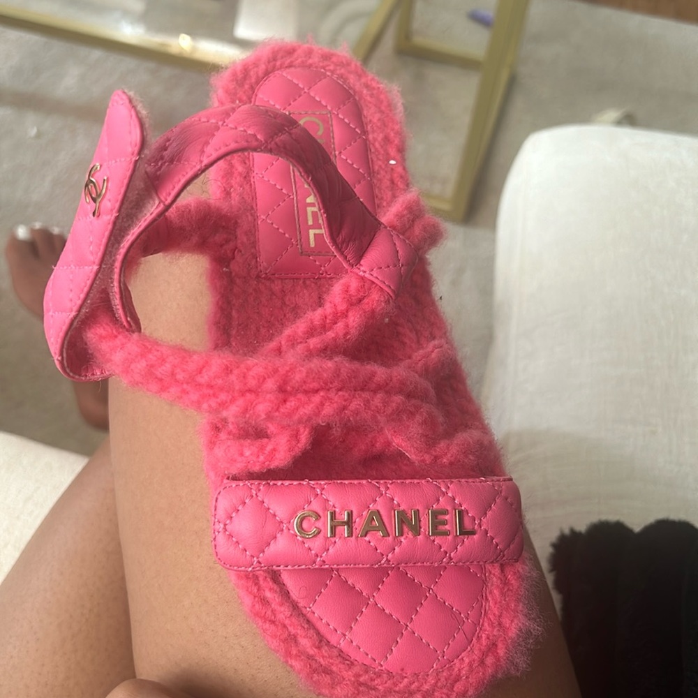 Chanel Cord string Lambskin sandals